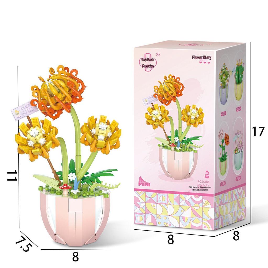 Bukiet Sukulentów Klocki - Prezenty Świąteczne i Zabawki