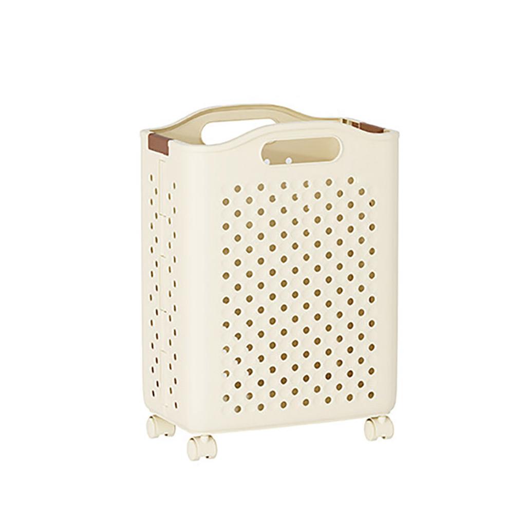 Elegant Household Laundry Basket with Stylish Designs Folding and Wheeled Accessory for Convenient Use In Any Room