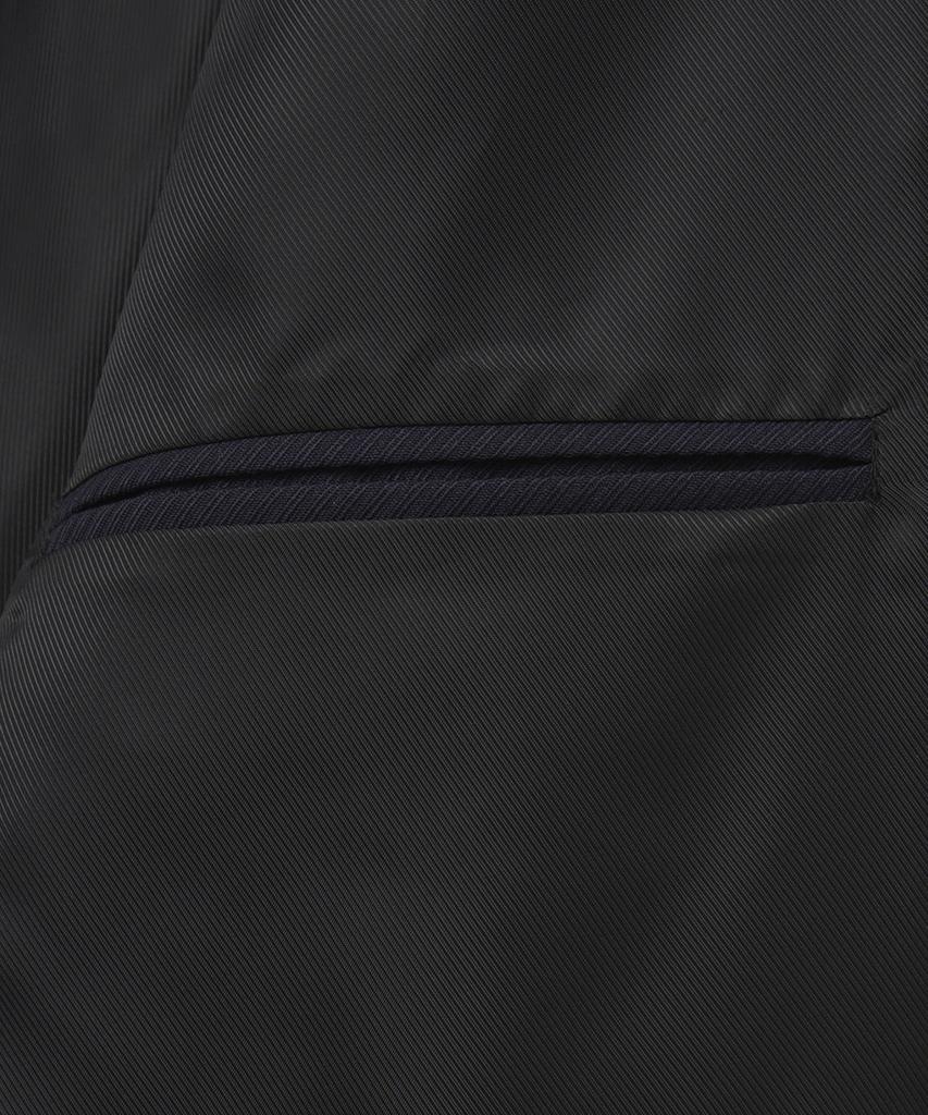 Noirer Wool Whipcord Harrington Jacket (Navy)