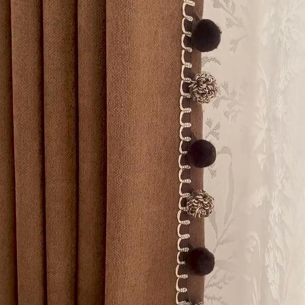 Chuyang Vintage French Romantic Cream Sheer Lace Curtain
