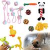Kit de 6x Brinquedos de Corda para Cães Resistentes e Duráveis Nó de Mastigar Bola Pet Filhote Urso Brinquedo de Algodão Atacado