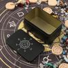 Multipurpose Tarot Cards Storage Box Iron Tarot Card Storage Case Astrologys Trinkets Box Portable Card Container