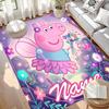 Custom Name Personalized Peppa Pig Print Carpet, Versatile Home Decor Rug, for Playroom, Apartment, Balcony, Entryway, Hallway Gift