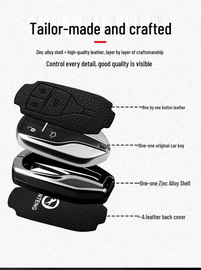 Premium Hanteng X5/X7 Car Key Case: Smart Key Protective Shell with Remote Control Cover