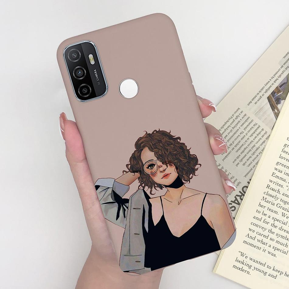 For OPPO A53S 2020 Case Cartoon Coque Heart Painted Silicone Phone Back Cover For Oppo A53s A 53s A53 S Oppoa53 2020 Shell Case