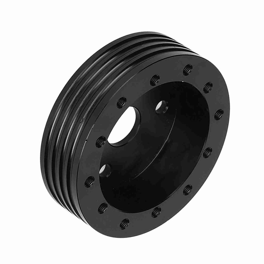 1in Aluminum Steering Wheel Hub Spacer for 5 6 Hole Wheels To 3 Hole Adapter(Black)