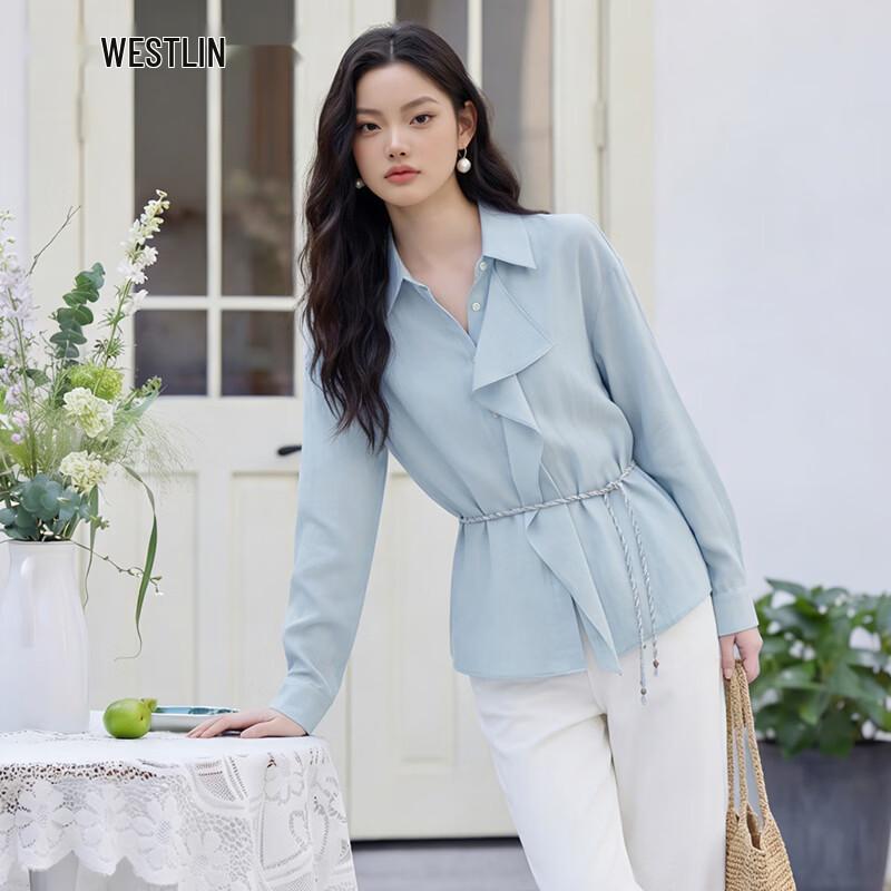 Westlink French Chic Ruffle Long Sleeve Blouse M