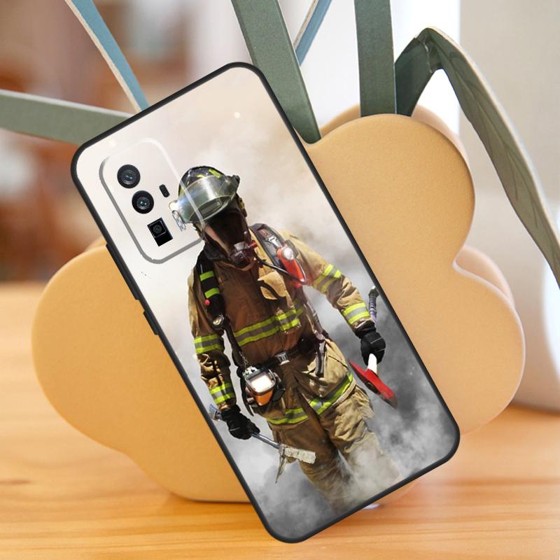 Firefighter Heroes Fireman Case For POCO X3 X6 F6 Pro M6 X5 F3 F5 M5s Xiaomi 13 14 Ultra 12 Lite 11T 12T 13T Pro Cover