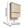 Outside Bat Habitat House Wood Shelter For Bat Colony Reusable Bat Box House Wooden Decoration For Hibernation Wooden Bat Nest