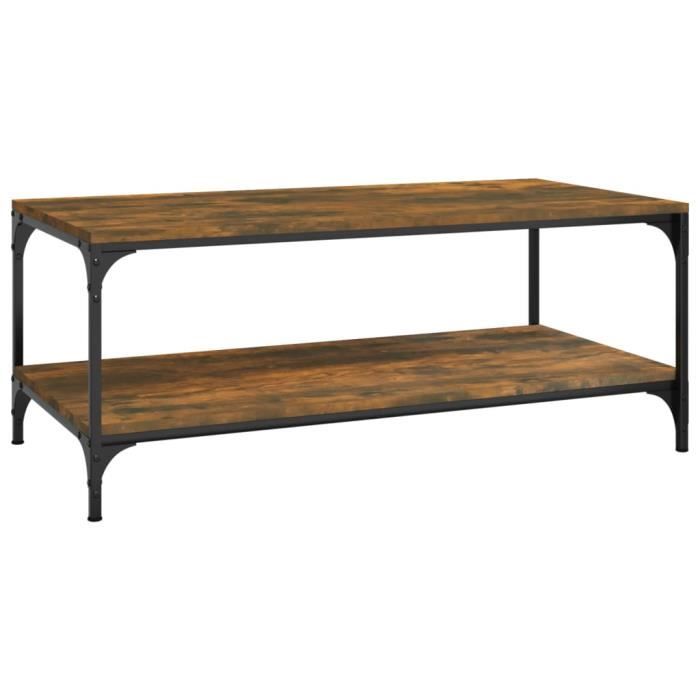 819364 vidaXL Coffee Table Smoked Oak 100x50x40 Cm Engineered Wood