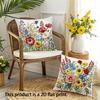1pc Bohemian Wildflower Floral Throw Pillow Covers 2D Flat Printed Soft Cushion Cases For Home Sofa Bedroom Decor Cushion Cover