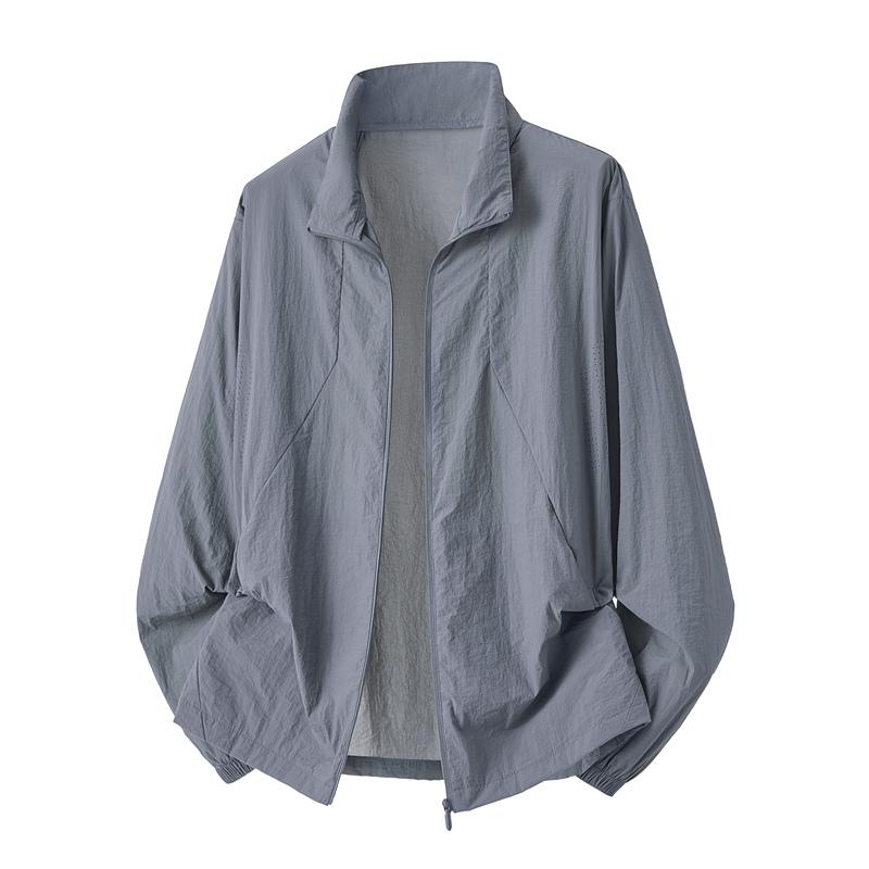 

Парный стиль со шляпой Защита от солнца Дышащая и тонкая Уличная рубашка для защиты от солнца Одежда для защиты от солнца для рыбалки Одежда для кожи M серый