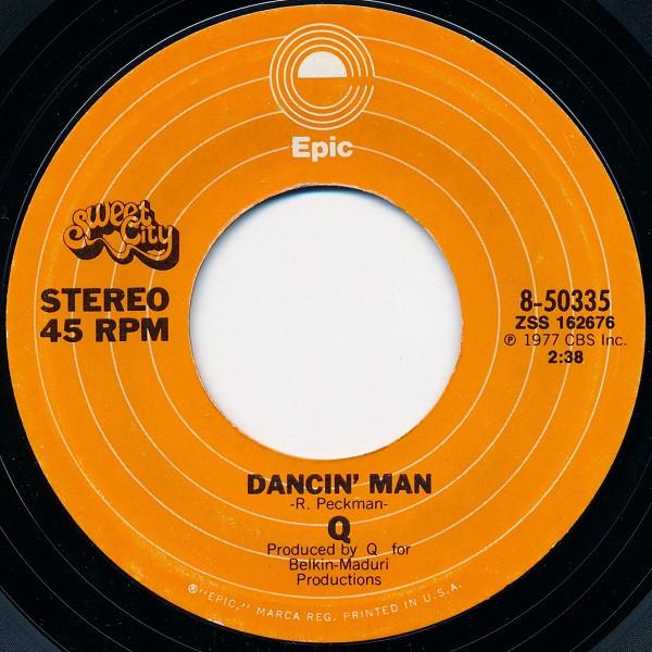 

7inch Record Q (36) - Dancin Man 850335 Epic, Sweet Cit 1977 US Soul/Funk Used