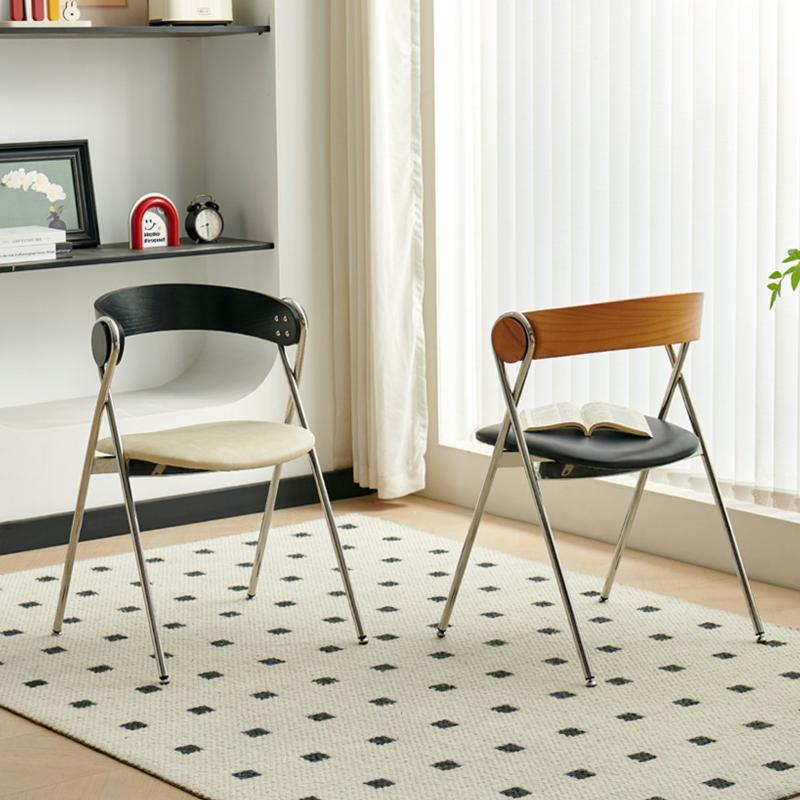 Retro Dining Chairs Solid Wood Backrest Comfortable Chairs Minimalist Elegant Designer Chair Home Kitchen Dining Room Furniture