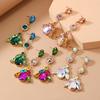 Exquisite Vintage Crystal Gemstone Earrings: Luxurious, Unique Design with Bold, Personalized Style for Women.