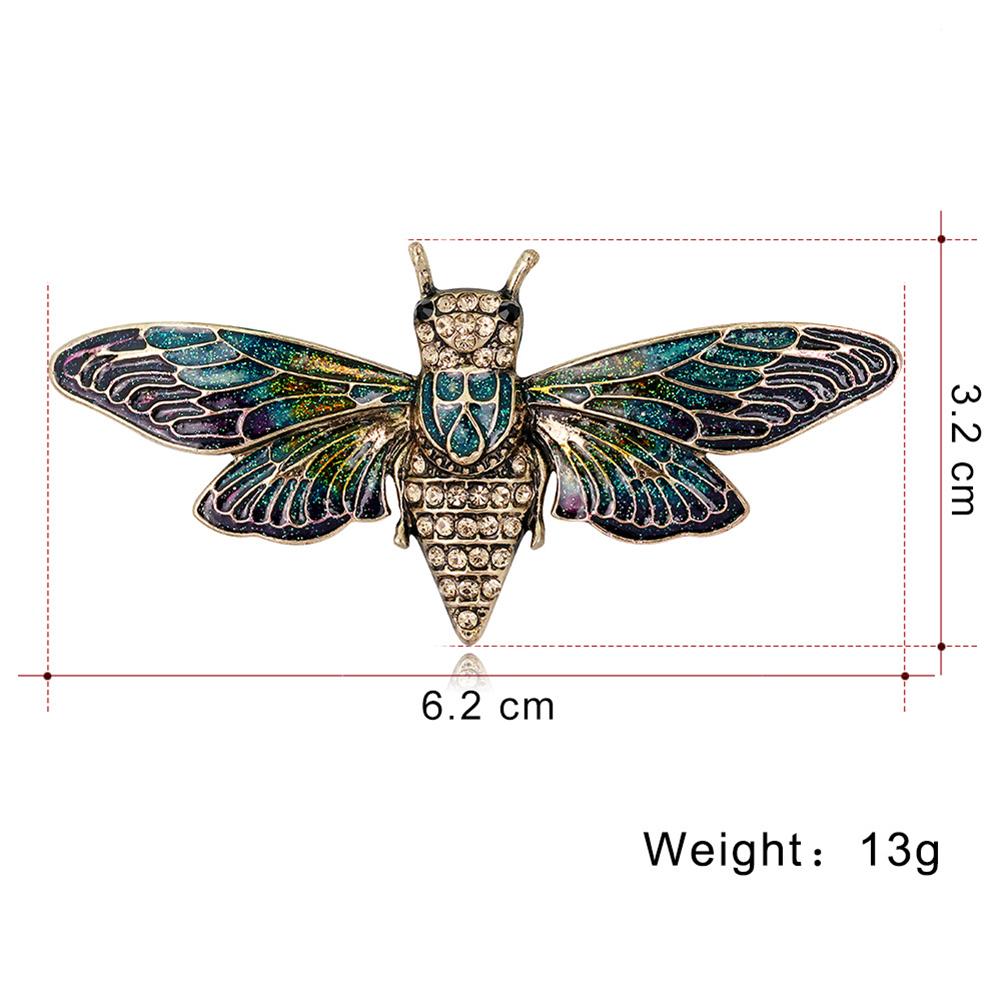 Women Lady New Fashion Epoxy Retro Personality Bee Brooch Clothing Accessories
