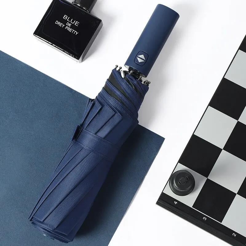 12 Bones Windproof Double Layer Resistant Umbrella Fully Automatic Rain Men Women Luxury Business Male Large Umbrellas Parasol KTY