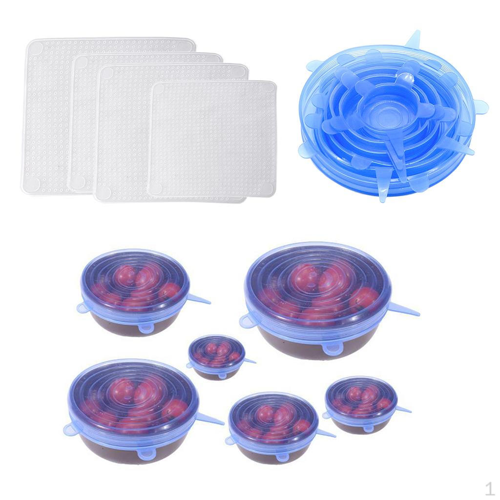 

10 шт. Силиконовые тянущиеся крышки для мисок