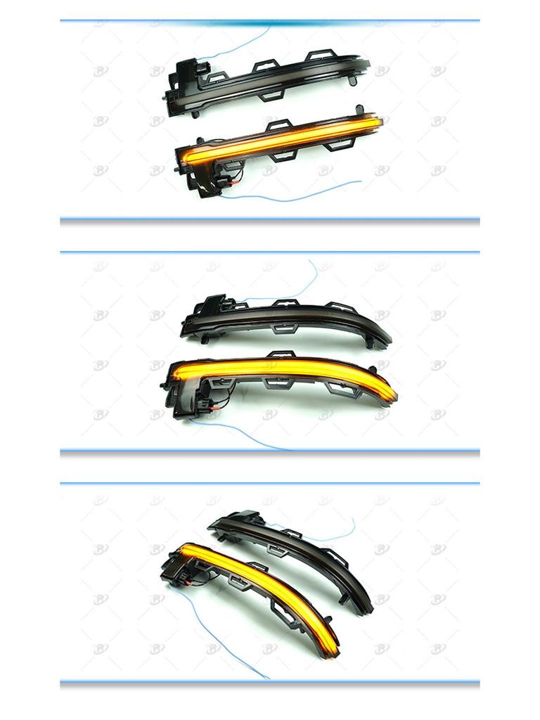 BMW X4 (2015+) Rearview Mirror Sequential Blue Turn Signal Light Modification