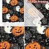 Set Of 2 Flat Printing Curtains Without Rod Halloween Ghosts Pumpkins Women Is Day Festival Popular Drapes Made Polyester