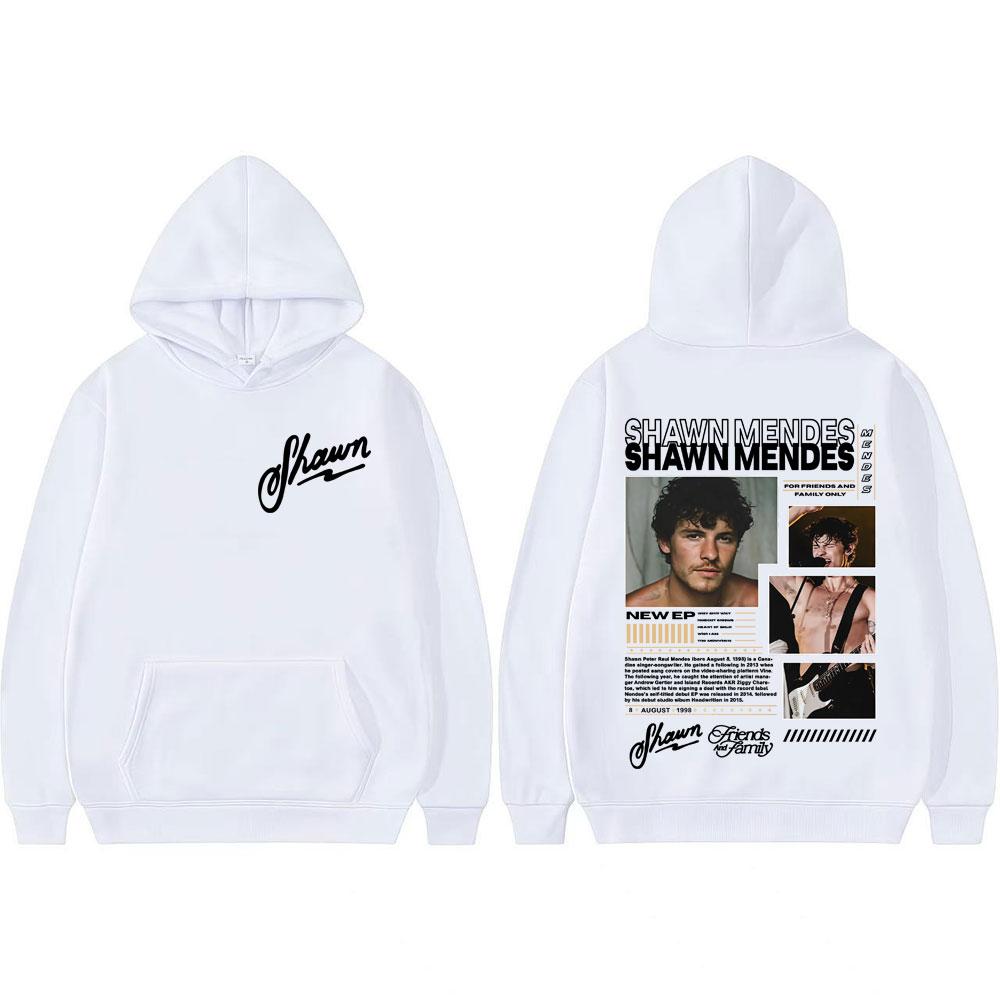 Singer Shawn Mendes Album Tour 2025 Merch Hoodie Men's Clothing Harajuku Street Retro Gothic Sweatshirt Casual Oversized Hoodies