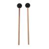 2Pcs Ethereal Drumstick Rubber Round Head Wood Handle Drum Hammer Percussion Accessories