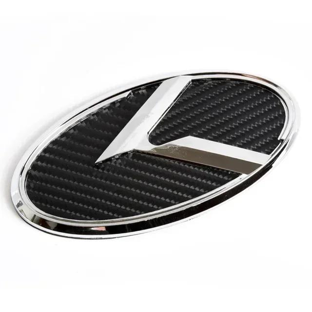 UHJL2 1 Stück x 3D ABS K Logo Auto Motorhaube Heckklappe Logo Emblem Abzeichen Aufkleber für Kia Sportage Optima Sorento Forte Rio Stinger K5