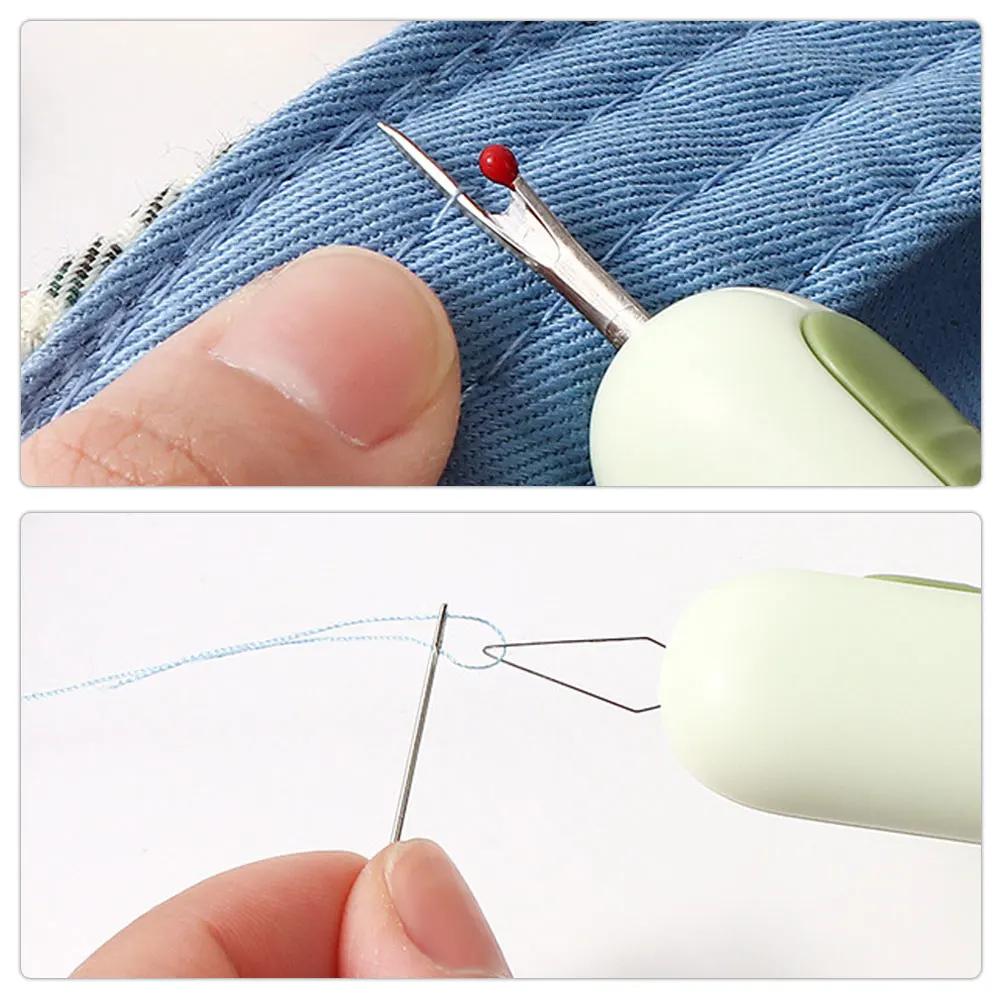 2-in-1 Double Head Double End Design Needle Work Needle Threader Manual Threader Stitching Remover Household Sewing Accessories