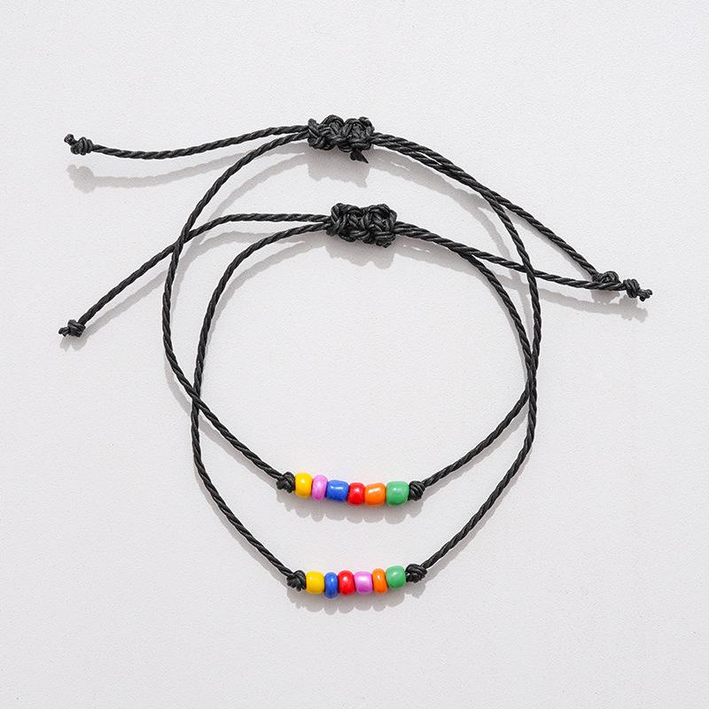 Neues Charm-Armband für Freundschaftspaare, 2 Stück/Set, Vulkanstein-Armband, Perlenarmbänder, Frauen, Mann, glücklicher Wunschschmuck