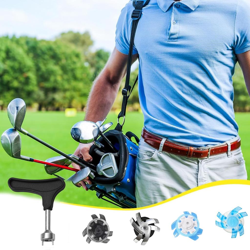 Pokumil Golf Shoes Spikes, 24 Pieces, Replacement Golf Shoes, Golf Shoes Studs, Non-Slip, Easy To Put On and Take Off, Spikes, Golf Shoes, Easy To