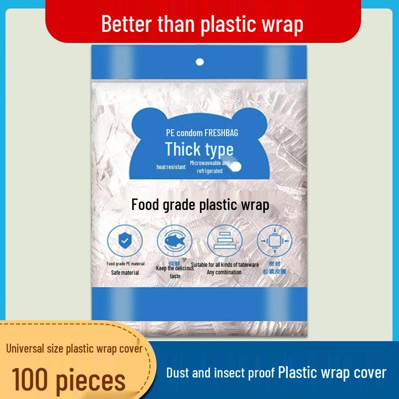 Einweg Elastische Lebensmittelverpackungsabdeckungen - Lebensmittelgeeignete Frischhaltefolie Schüsselkappen
