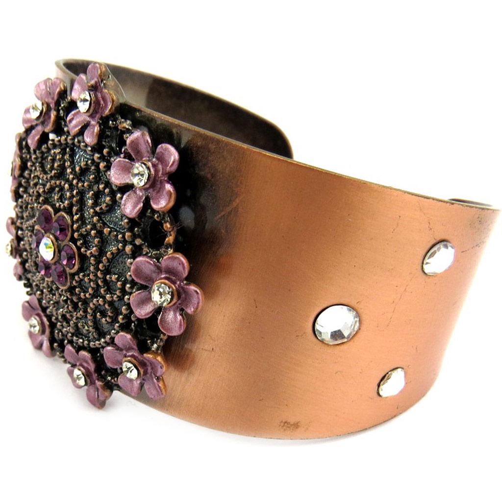 Les Trésors De Lily [G4210] - Pink 'Rosalie' Designer Bracelet