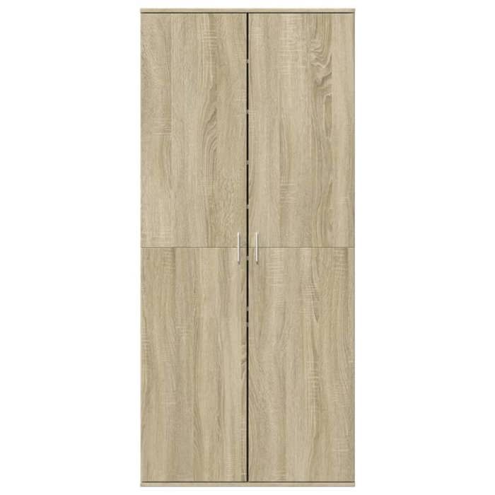VidaXL Armoire à chaussures Chêne sonoma 80x39x178 cm Aggloméré, rangement de chaussures, armoire de rangement de 3276674