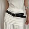 Adjustable Y2K Wide Belt Punk PU Leather Waistbands Skirt Accessories Rivet Waist Belt  Waist Seal