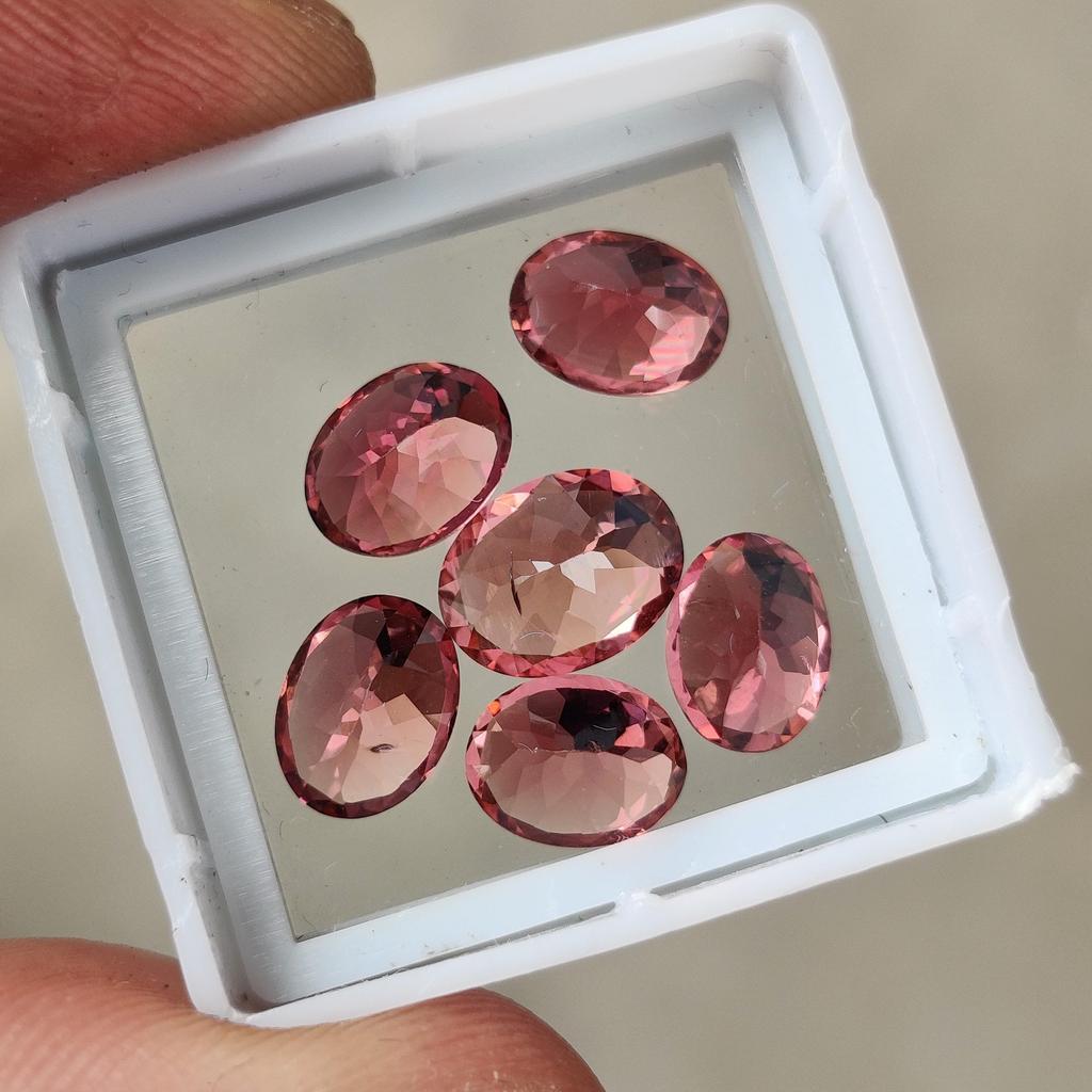 Pink Rubellite Tourmaline Oval Cut Gemstone, 6x4 mm Size. Natural Rubellite Tourmaline Gemstones, October Birthstone For Making Jewelry.