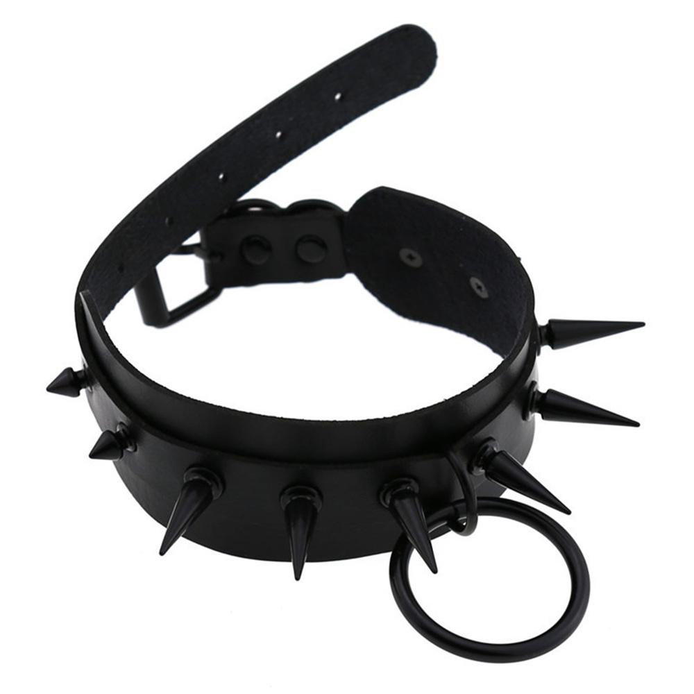 Collane Punk Choker Goth Borchiate Collare Donna Borchie Rivetti Pelle PU Nera Collana Uomo Ciondolo Chocker Regali di Halloween