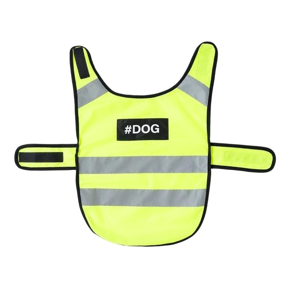 Bright Orange Puppy Visibility Jacket Adjustable Pet Fluorescent Clothes  for Walking Night