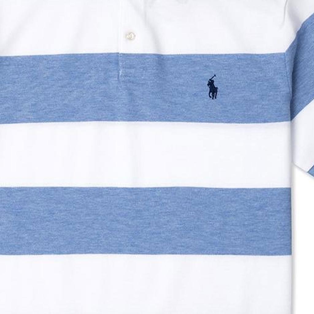 Polo Ralph Lauren Striped Straight Fit Short Sleeve Polo Shirt Men Tops Light-Blue 710801926-001