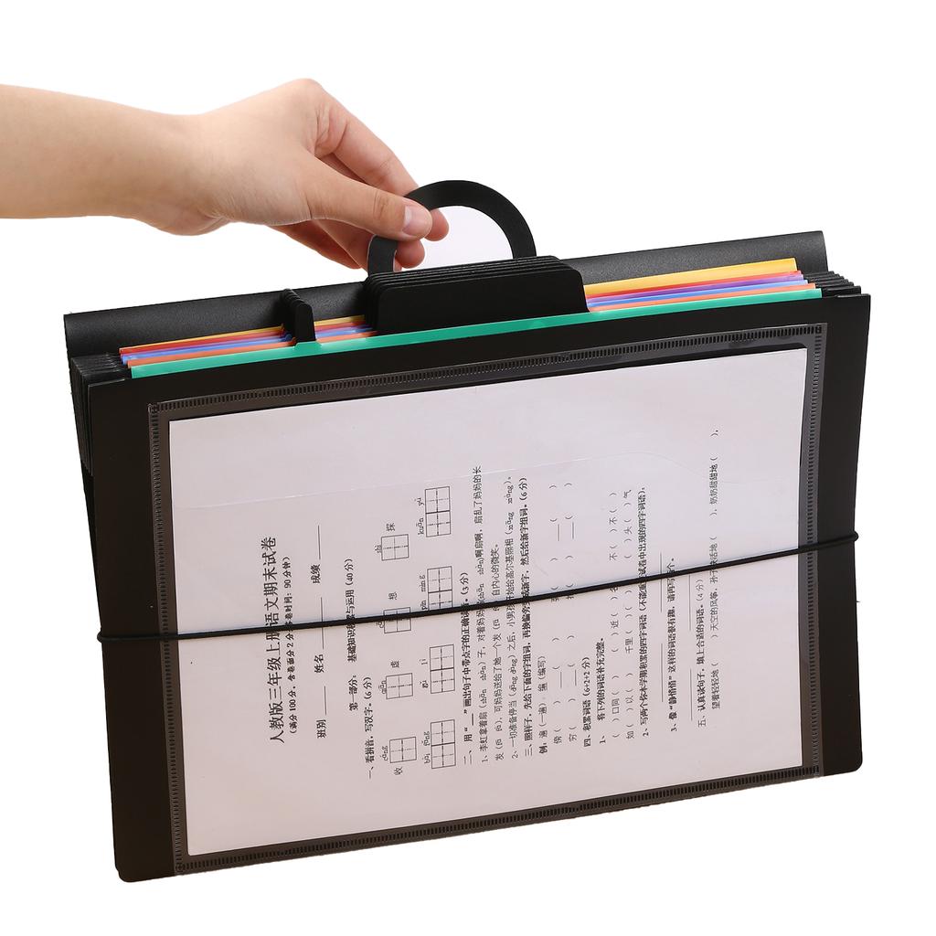 Zhanma Rainbow PP Expanding Hanging Box File Folder Colorful Wall Storage for Office & School Use