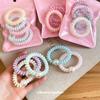 New Jelly Phone Line Hair Band Dopamine Simple No Hair Ponytail Hair Rope Daily Commuter Hair Accessories Set