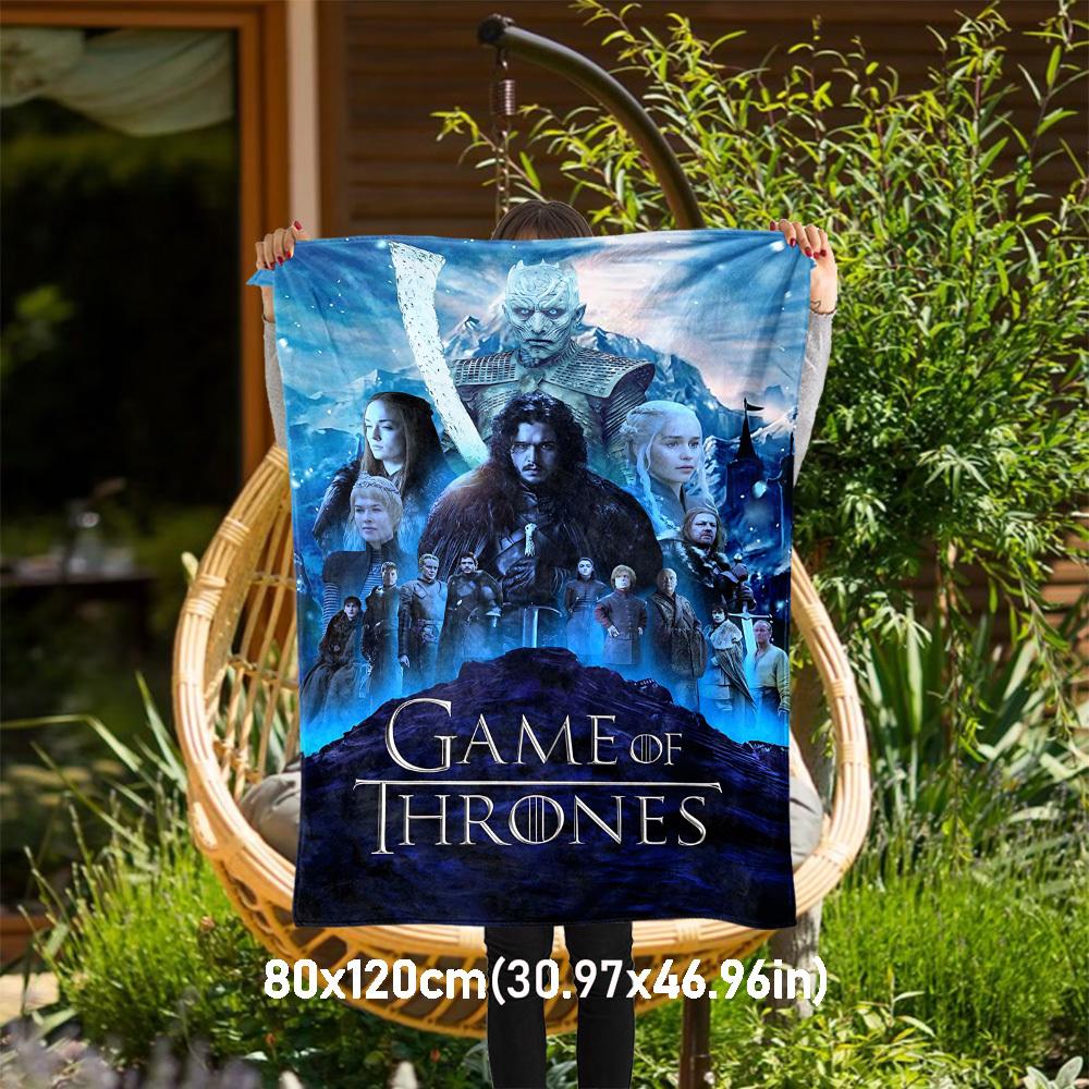 

1PC Game of Thrones Outdoor Flannel Blanket Soft Plush Decor for Picnics, camping,Bedroom, Playroom, Office1204A 80x120cm(31x47inch)
