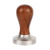 Tamper na kávu Espresso, Premium Espresso Coffee Powder Bean Tamper Kladivo Nerezová plochá základna, dřevěná rukojeť, 51 mm/53 mm/58 mm