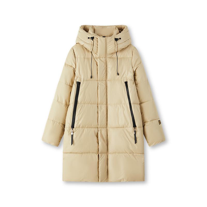 New Hooded Warm Heating Fashion Trend Women's Mid-length Fabric Loose Coat