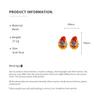 Resin Oval Koi Flower Earrings for Women New Chinese Retro Earrings 2025 Hot Trendy Drop Earring Luxury Designer Zircon
