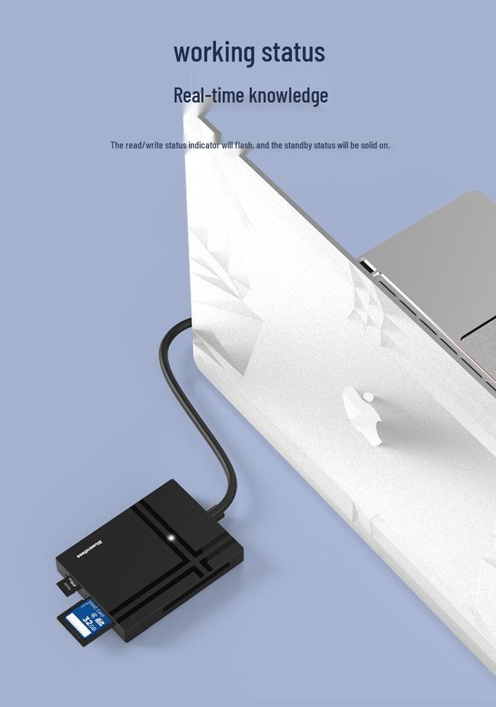 5-in-1 USB 3.0 Type-C OTG Card Reader: CF/SD/TF/MS/M2 Hub