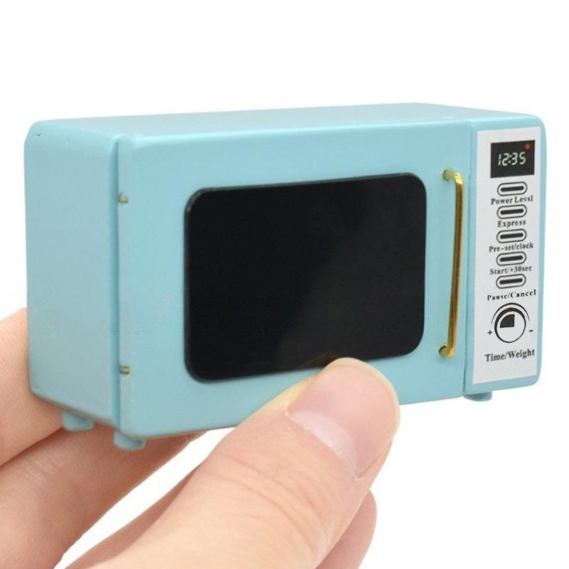 1:12 Dollhouse Miniature Micro-wave Oven Model Doll Home Kitchen Microwave Scene Decor Toy Dolls House Dining Room Accessories