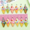 12-Color Resin Ice Cream Cone Charms for DIY Jewelry