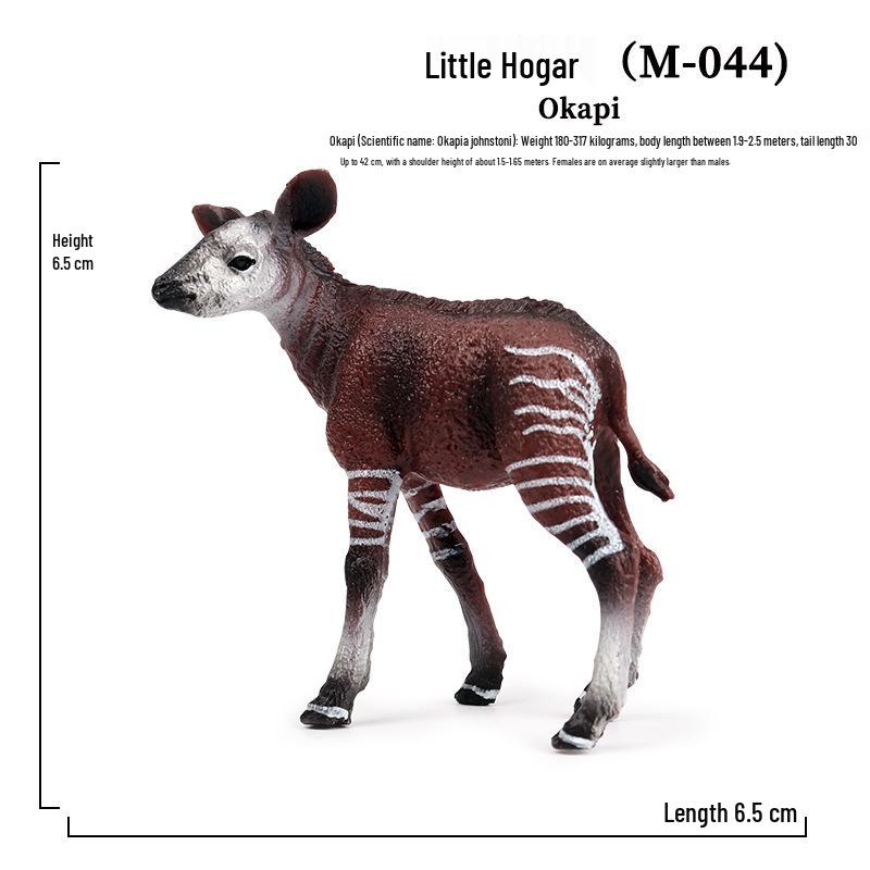 Children s Okapi Animal Figurine Set - Cognitive Simulation Plastic Toy Models