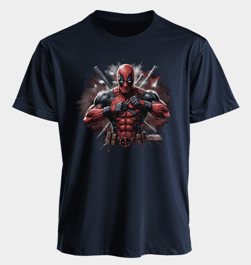 Men's and Women's T-shirts Deadpool Summer American Spring and Autumn Sports Fitness Oversized Fashionable Short-sleeved