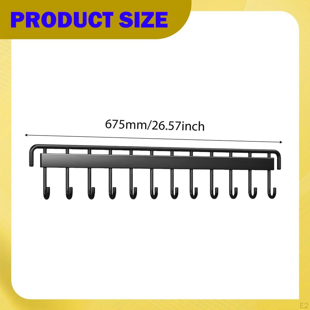 Wall Mounted Badminton Racquet Rack Hanging Hook Large Capacity Sturdy Tennis Racket Holder